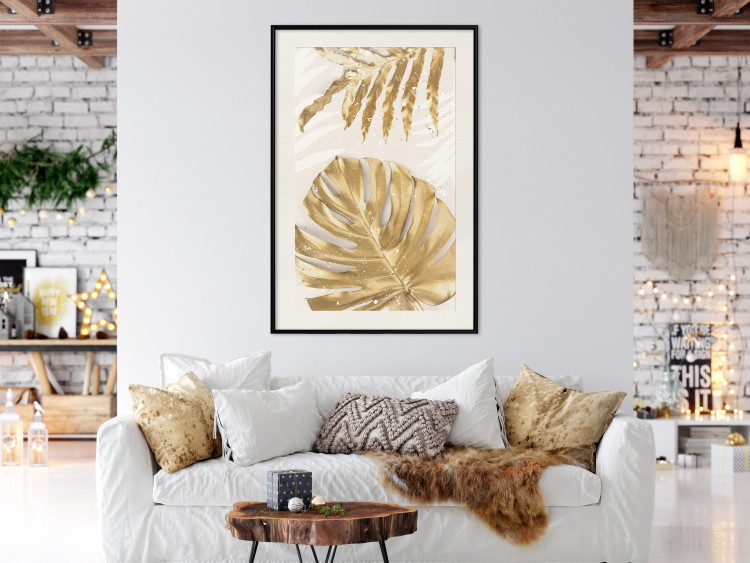 Poster Golden Leaves With an Elegant Monster - Plants With a Festive Atmosphere 148434 additionalImage 17