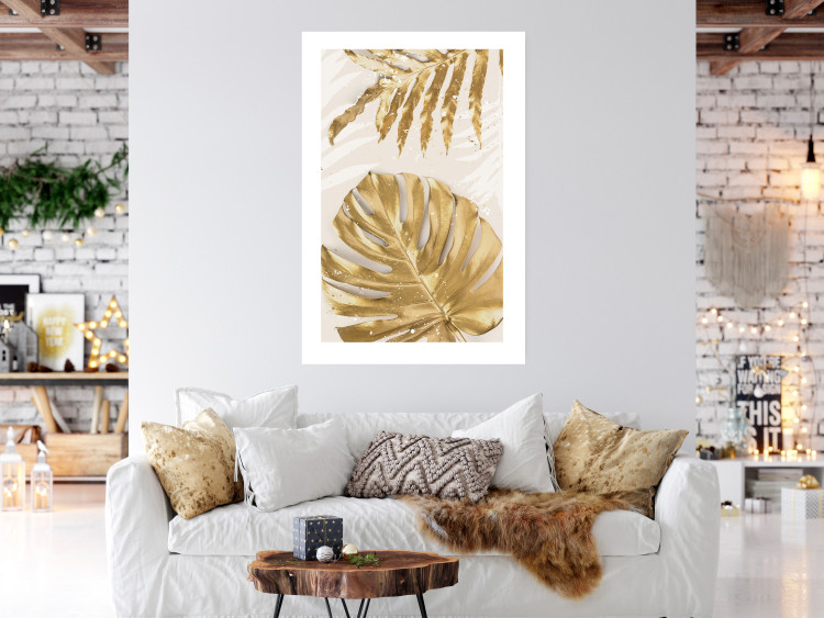 Poster Golden Leaves With an Elegant Monster - Plants With a Festive Atmosphere 148434 additionalImage 9