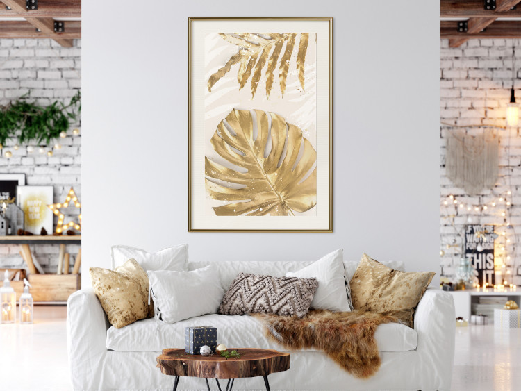 Poster Golden Leaves With an Elegant Monster - Plants With a Festive Atmosphere 148434 additionalImage 23