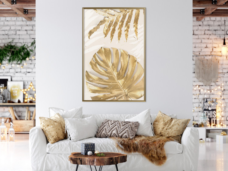 Poster Golden Leaves With an Elegant Monster - Plants With a Festive Atmosphere 148434 additionalImage 16