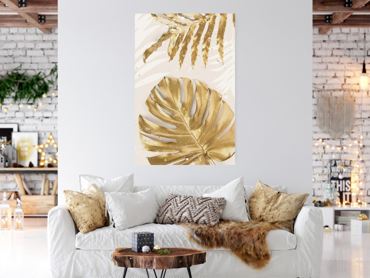 Poster Golden Leaves With an Elegant Monster - Plants With a Festive Atmosphere 148434 additionalImage 8