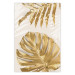 Poster Golden Leaves With an Elegant Monster - Plants With a Festive Atmosphere 148434