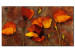 Canvas Print Subtle Poppies (1-piece) - flowers against a warm background 149634