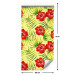 Wallpaper Fiery Hibiscus - Red Flowers and Green Leaves on a Yellow Background 150034 additionalThumb 7