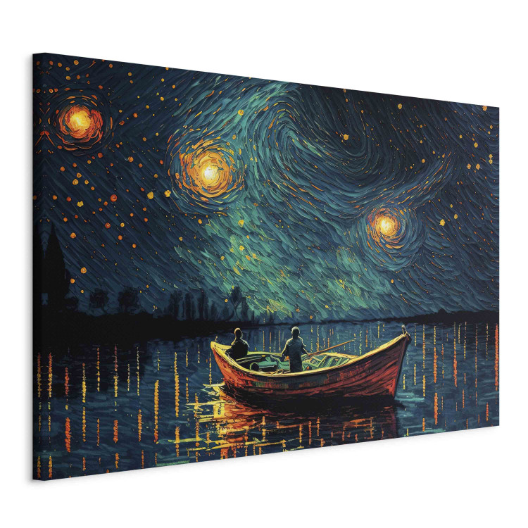 Canvas Starry Night - Impressionistic Landscape With a View of the Sea and Sky 151034 additionalImage 2