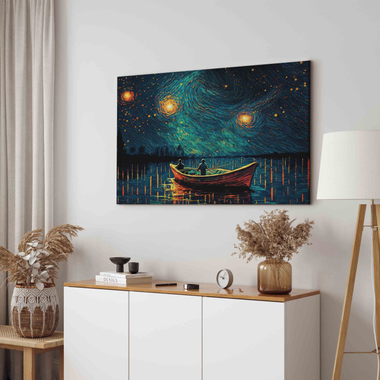 Canvas Starry Night - Impressionistic Landscape With a View of the Sea and Sky 151034 additionalImage 4