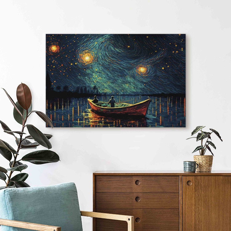Canvas Starry Night - Impressionistic Landscape With a View of the Sea and Sky 151034 additionalImage 11