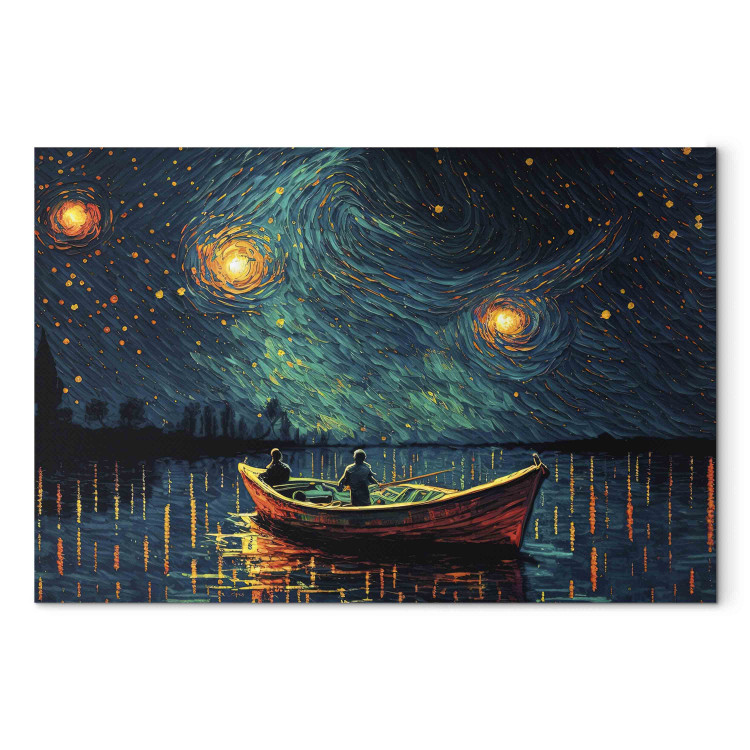 Canvas Starry Night - Impressionistic Landscape With a View of the Sea and Sky 151034 additionalImage 7