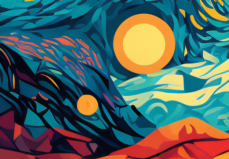 Poster Sunrise - A Vivid Landscape Inspired by the Works of Van Gogh 151134 additionalImage 5