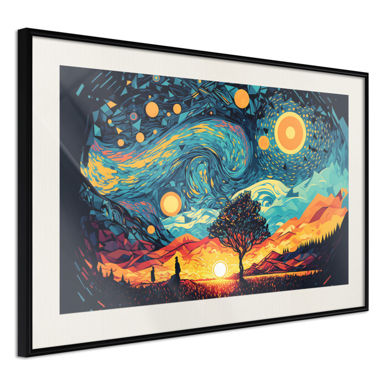 Poster Sunrise - A Vivid Landscape Inspired by the Works of Van Gogh 151134 additionalImage 21