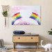 Large canvas print Shining Heart - Pink Composition for Girls on a Rainbow Background [Large Format] 151234 additionalThumb 5