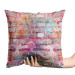 Decorative Velor Pillow Paint on the Brickwork - A Colorful Composition With a Brick Wall 151334 additionalThumb 2