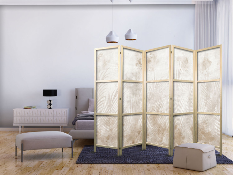 Room Divider Sandy Relaxation - Delicate Beige Palm Leaves II [Room Dividers] 151734 additionalImage 8