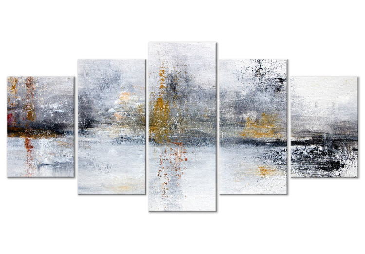 Canvas Print Abstract Landscape - A Painterly Composition With a Distinct Texture 151834