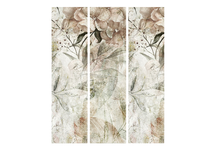 Room Separator Beautiful Background - Flower Motif on Old Surface [Room Dividers] 152034 additionalImage 3