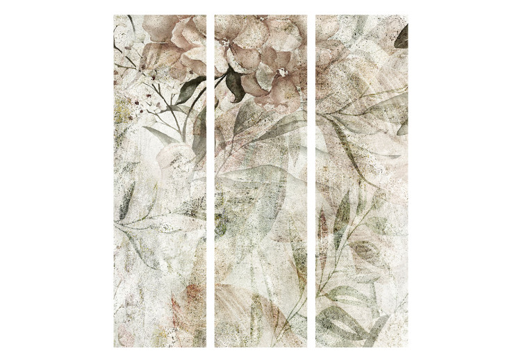 Room Separator Beautiful Background - Flower Motif on Old Surface [Room Dividers] 152034 additionalImage 7