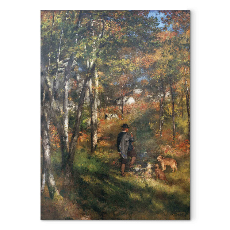 Reproduction Painting Le peintre Jules Le Coeur et ses chiens dans la foret de Fontainebleau 155634
