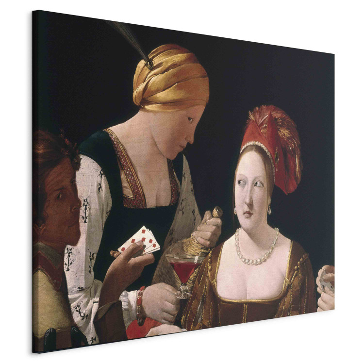 Reproduction Painting The Cheat with the Ace of Diamonds, detail depicting the two women 156034 additionalImage 2