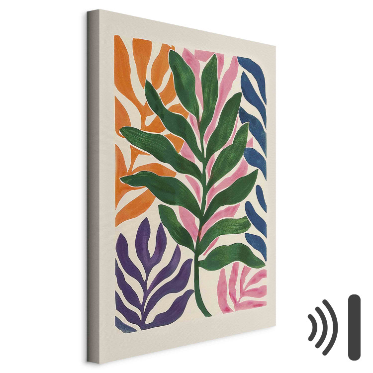 Canvas Art Print Colorful Leaves - A Composition Inspired by the Work of Matisse 159934 additionalImage 8