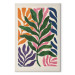 Canvas Art Print Colorful Leaves - A Composition Inspired by the Work of Matisse 159934
