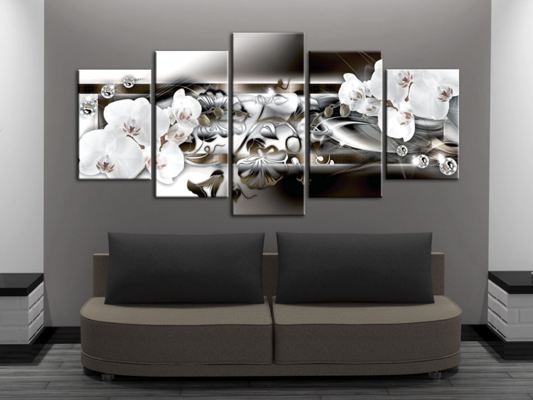 Canvas Orchids suffused with platinum 50134 additionalImage 3