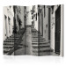 Room Divider Screen Old Town in Altea II - black and white city architecture in Europe 95634