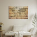 Canvas World Map: Planks (1-piece) - Continents on Wooden Texture 98534 additionalThumb 3