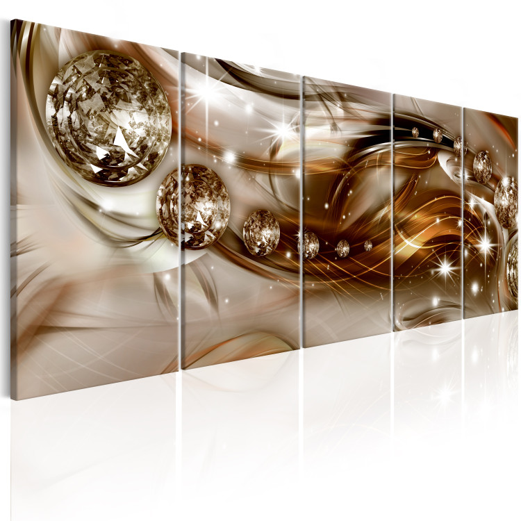 Canvas Print Glowing Spheres (5-piece) - Glamour Style Abstraction Full of Shine 105044 additionalImage 2