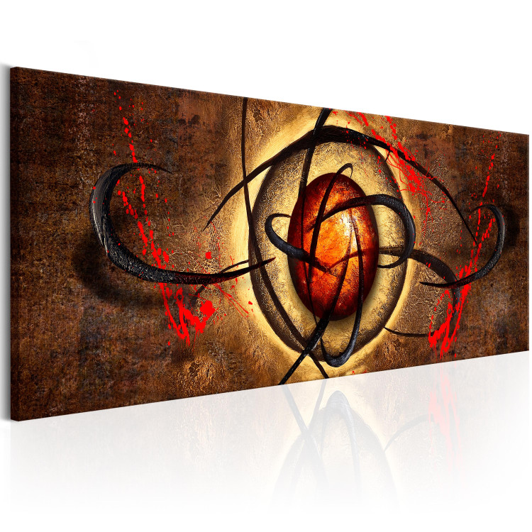 Canvas Print Devil's Eye (1-piece) - Bloody Abstraction on Brown Texture 106244 additionalImage 2