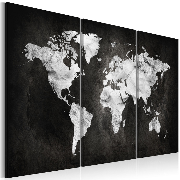 Canvas Art Print Dark World Map 106844 additionalImage 2