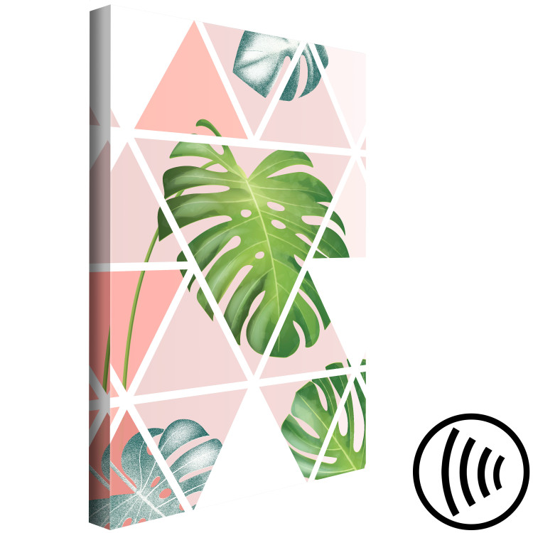 Canvas Print Geometric Monstera (1 Part) Vertical 113944 additionalImage 6