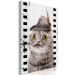 Canvas Art Print Animal Fantasy (1-part) - Cat's Cinematic Odyssey with a Hat 116344 additionalThumb 2