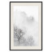 Poster Trees in the Mist - black and white composition overlooking a misty forest 116544 additionalThumb 18
