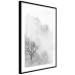 Poster Trees in the Mist - black and white composition overlooking a misty forest 116544 additionalThumb 11