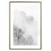 Poster Trees in the Mist - black and white composition overlooking a misty forest 116544 additionalThumb 16
