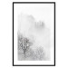 Poster Trees in the Mist - black and white composition overlooking a misty forest 116544 additionalThumb 15