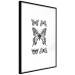 Poster Five Butterflies - black and white composition with winged daytime insects 116944 additionalThumb 6