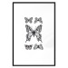 Poster Five Butterflies - black and white composition with winged daytime insects 116944 additionalThumb 17