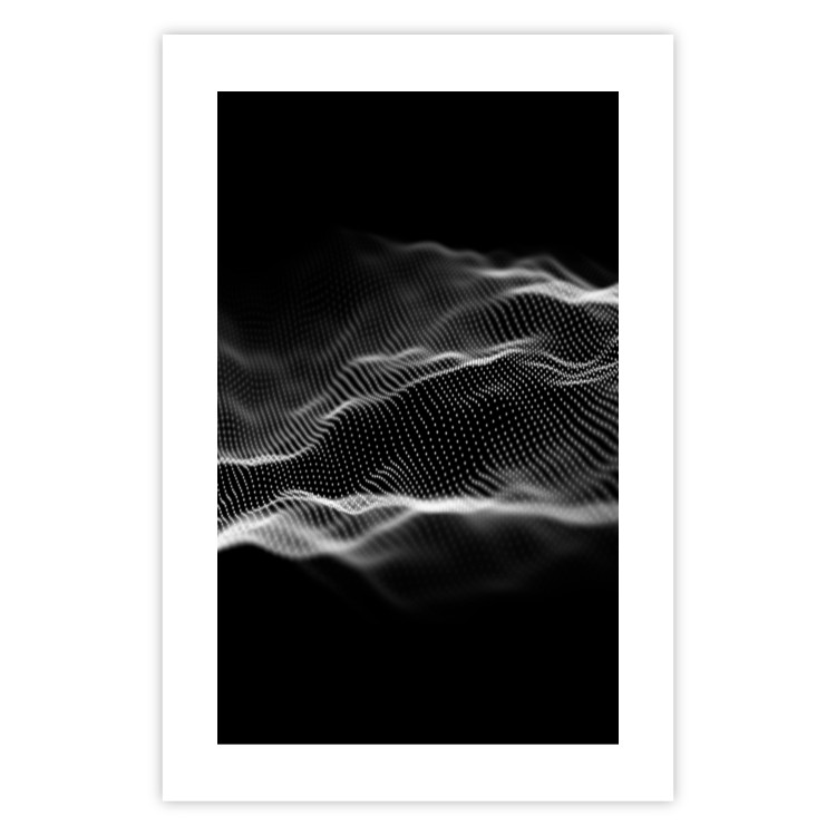 Poster Sound Stabilizer - simple black and white composition in musical waves 117344 additionalImage 19