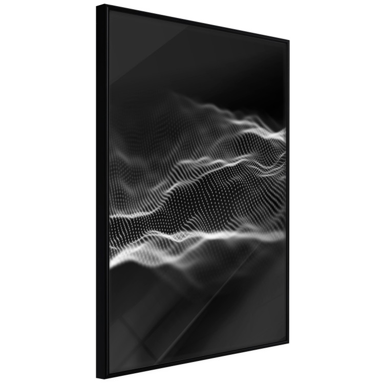 Poster Sound Stabilizer - simple black and white composition in musical waves 117344 additionalImage 10