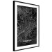 Wall Poster Dark Map of Frankfurt - black and white composition with the German city 118144 additionalThumb 11