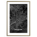 Wall Poster Dark Map of Frankfurt - black and white composition with the German city 118144 additionalThumb 14