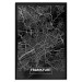 Wall Poster Dark Map of Frankfurt - black and white composition with the German city 118144 additionalThumb 18