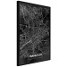 Wall Poster Dark Map of Frankfurt - black and white composition with the German city 118144 additionalThumb 10
