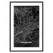 Wall Poster Dark Map of Frankfurt - black and white composition with the German city 118144 additionalThumb 17