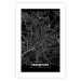 Wall Poster Dark Map of Frankfurt - black and white composition with the German city 118144 additionalThumb 25