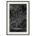 Wall Poster Dark Map of Frankfurt - black and white composition with the German city 118144 additionalThumb 18