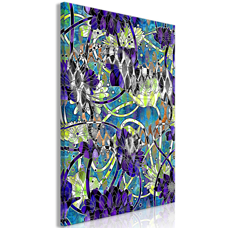 Canvas Print Colorful nature - intense violet flowers on an abstract background 118244 additionalImage 2