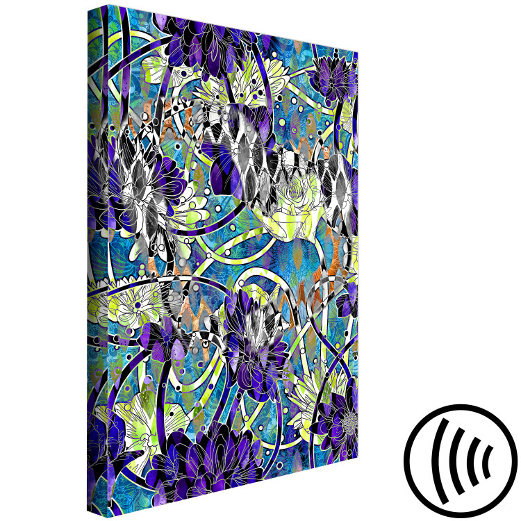 Canvas Print Colorful nature - intense violet flowers on an abstract background 118244 additionalImage 6