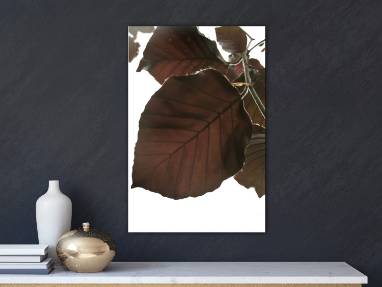 Canvas Print Autumn Elegance (1-part) - Tree Leaves in Brown Shades 122644 additionalImage 3